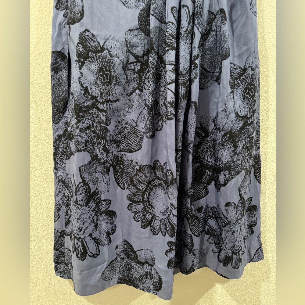 Anthropologie Blue Floral A-Line Skirt - Picture 14 of 16